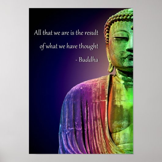 Zen Buddha Zitat Inspiration spirituelles Poster (Vorne)