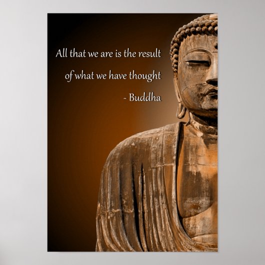 Zen Buddha Zitat Inspiration spirituelles Poster (Vorne)