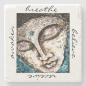Zen-Buddhawatercolor-Kunst-Stein-Untersetzer Steinuntersetzer (Vorderseite)