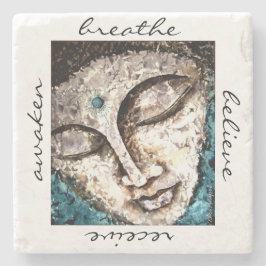 Zen-Buddhawatercolor-Kunst-Stein-Untersetzer Steinuntersetzer