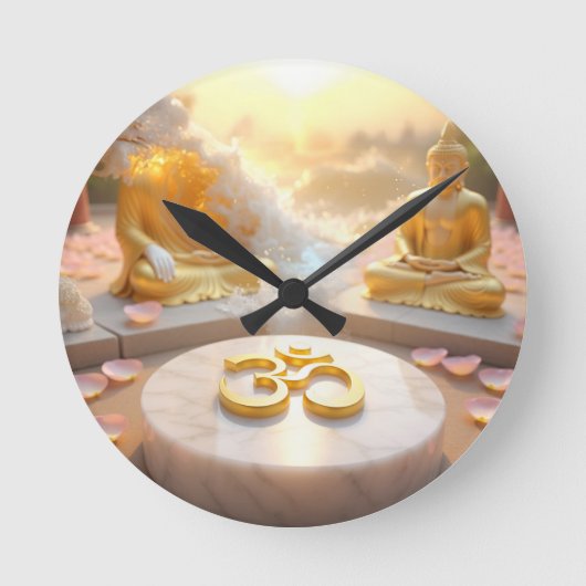 ZEN - BUDDHISM - OM RUNDE WANDUHR (Vorderseite)