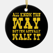 Zen Buddhism Spaghetti Western Style Button Keramik Ornament (Vorne)