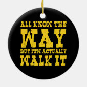 Zen Buddhism Spaghetti Western Style Button Keramik Ornament (Hinten)