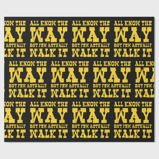 Zen Buddhism Spaghetti Western Style Wrapping Papp Geschenkpapier (Flach)