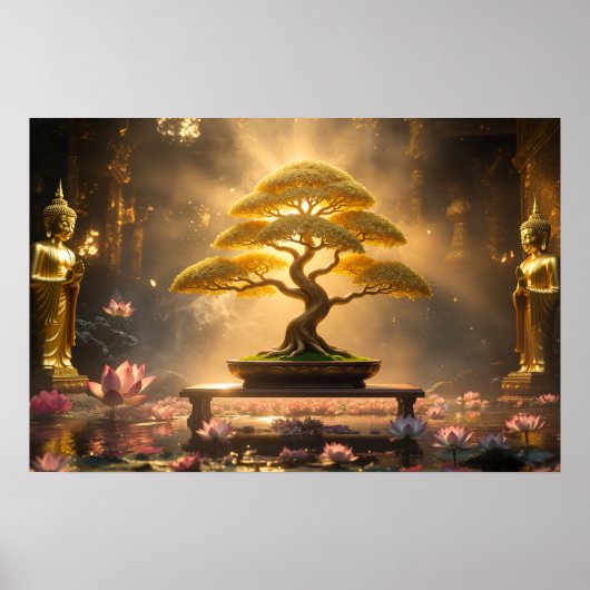 ZEN-BUDDHISMUS - BONSAI-BAUM - Poster (Vorne)
