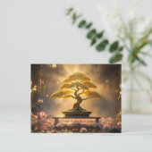 ZEN-BUDDHISMUS - BONSAI-BAUM - POSTKARTE (Stehend Vorderseite)