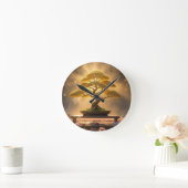 ZEN-BUDDHISMUS - BONSAI-BAUM - RUNDE WANDUHR (Zuhause)