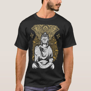 Zen Buddhismus Mandala Spirituell Buddhist Elephan T-Shirt