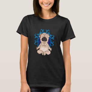 Zen Buddhismus Meditation Hund Yoga Mops T-Shirt