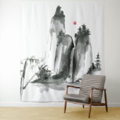 Zen-Buddhismus-Tempel in den Bergen Wandteppich (Beispiel)