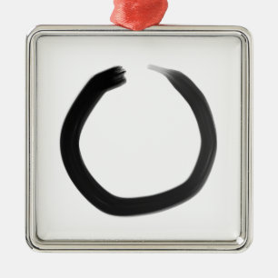 Zen Buddhist Enso Circle Silbernes Ornament