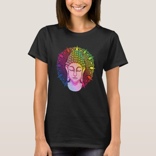 Zen Buddhist Mantra Colorful Mandala Zen Buddhism T-Shirt (Vorderseite)
