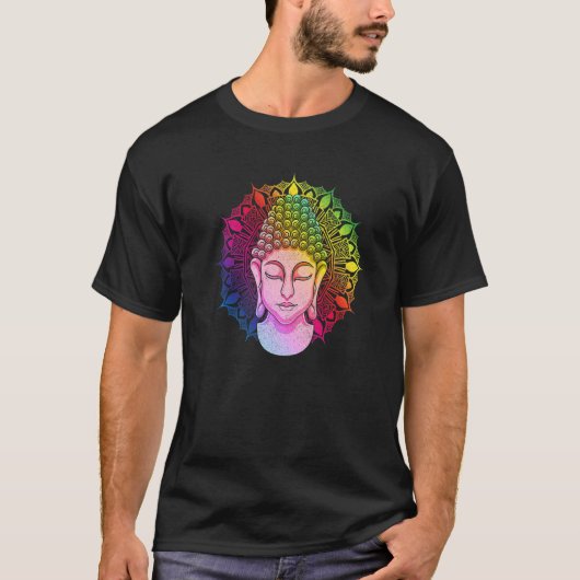 Zen Buddhist Mantra Colorful Mandala Zen Buddhism  T-Shirt (Vorderseite)