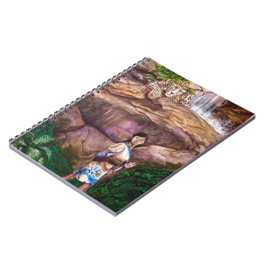 Zen-Buddhist-Tiger und Erdbeere Notizblock (Linke Seite)