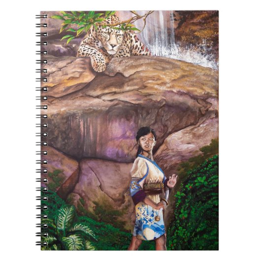 Zen-Buddhist-Tiger und Erdbeere Notizblock (Vorderseite)