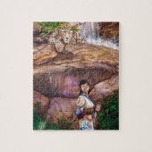 Zen-Buddhist-Tiger und Erdbeere Puzzle (Vertikal)