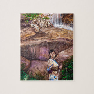 Zen-Buddhist-Tiger und Erdbeere Puzzle