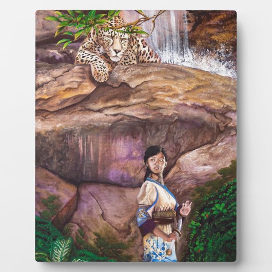 Zen Buddhist Tiger und Strawberry Fotoplatte (Vorderseite)