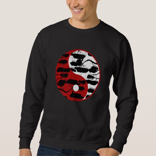 Zen buddhistische japanische Kultur Yin Yang Garde Sweatshirt (Vorderseite)
