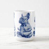 Zen Bulldog in Meditation Pose Kunst Kaffeetasse (Mittel)