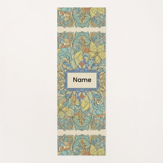 Zen Butterfly Floral Pro Yoga Mat Yogamatte (Vorderseite)