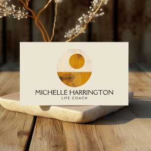 Zen Calm Midjahrs Design for Life Coaches, Yoga Visitenkarte