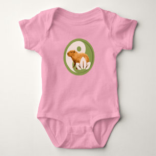 Zen Capybara Yin Yang Baby Strampler
