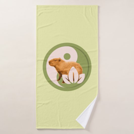 Zen Capybara Yin Yang Badehandtuch (Badehandtuch)