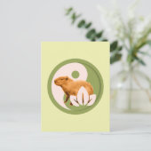 Zen Capybara Yin Yang Feiertagspostkarte (Stehend Vorderseite)
