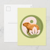 Zen Capybara Yin Yang Feiertagspostkarte (Vorne/Hinten)