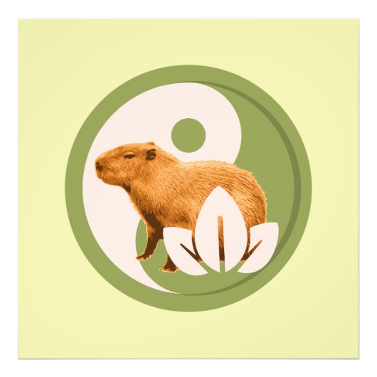 Zen Capybara Yin Yang Fotodruck (Vorne)