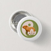 Zen Capybara Yin Yang Friedliche Natur Button (Vorne & Hinten)