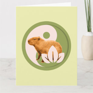 Zen Capybara Yin Yang Friedliche Natur Karte