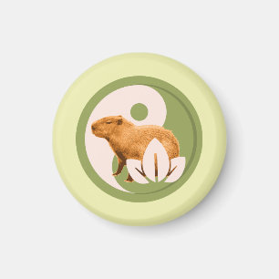 Zen Capybara Yin Yang Friedliche Natur Magnet