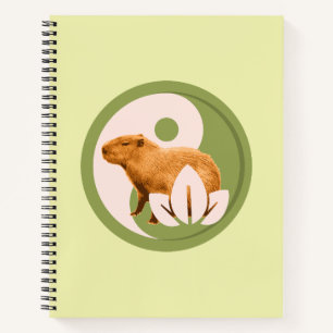 Zen Capybara Yin Yang Friedliche Natur Notizblock