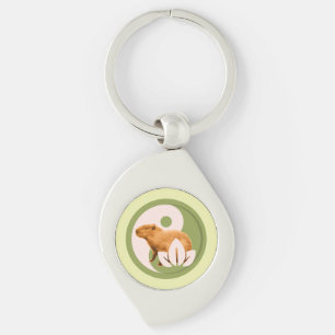 Zen Capybara Yin Yang Friedliche Natur Schlüsselanhänger