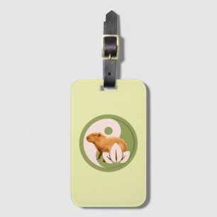 Zen Capybara Yin Yang Friedliche Naturkunst Gepäckanhänger