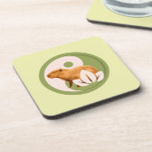 Zen Capybara Yin Yang Getränkeuntersetzer (Linke Seite)