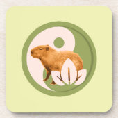 Zen Capybara Yin Yang Getränkeuntersetzer (Vorderseite)