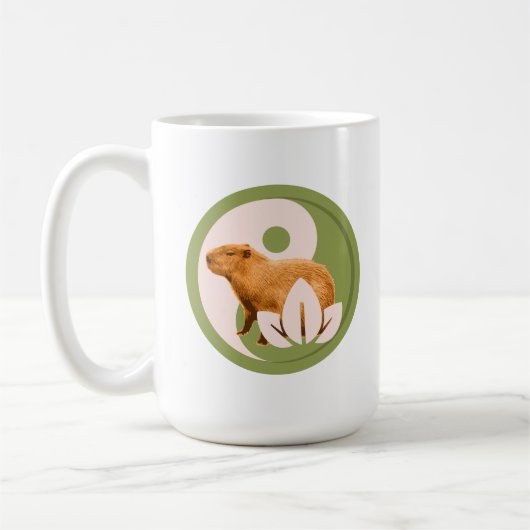 Zen Capybara Yin Yang Kaffeetasse (Links)