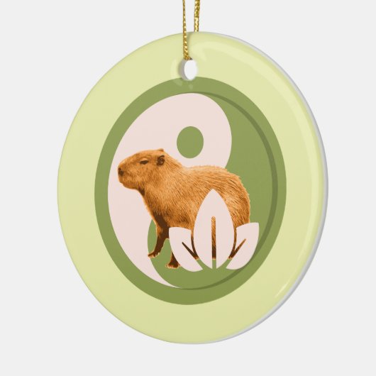 Zen Capybara Yin Yang Keramik Ornament (Links)