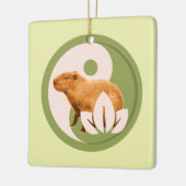 Zen Capybara Yin Yang Keramikornament (Links)