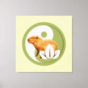 Zen Capybara Yin Yang Leinwanddruck