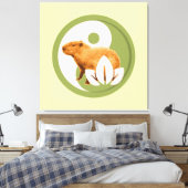 Zen Capybara Yin Yang Leinwanddruck (Insitu (Schlafzimmer))