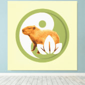 Zen Capybara Yin Yang Leinwanddruck (Insitu (Holzboden))