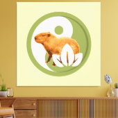 Zen Capybara Yin Yang Leinwanddruck (Insitu (Wohnzimmer))