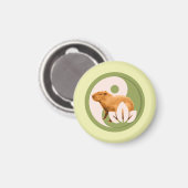 Zen Capybara Yin Yang Magnet (Vorderseite/Rückseite)