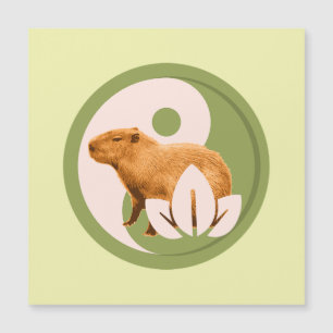 Zen Capybara Yin Yang Magnetkarte