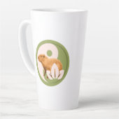 Zen Capybara Yin Yang Milchtasse (Linke Ecke)