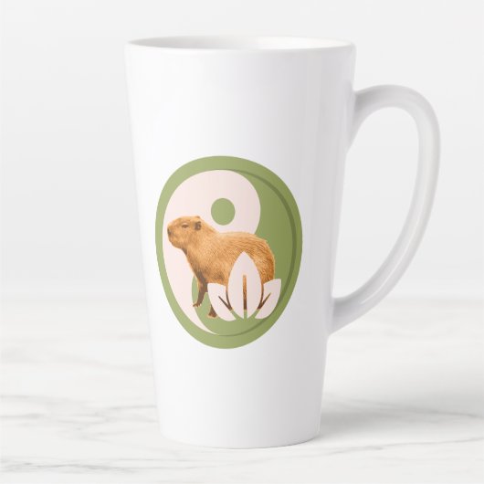Zen Capybara Yin Yang Milchtasse (Rechts)
